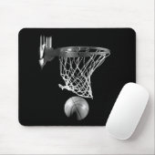 Schwarz-Weiß-Basketball Mousepad (Mit Mouse)