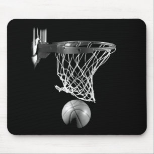 Schwarz-Weiß-Basketball Mousepad