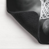 Schwarz-Weiß-Basketball Mousepad (Ecke)