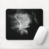 Schwarz-Weiß-Basketball Mousepad (Mit Mouse)