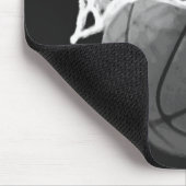 Schwarz-Weiß-Basketball-Mousepad Mousepad (Ecke)