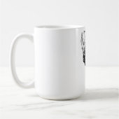 Schwarz-Weiß-Basketball & Netz Dein Name Kaffeetasse (Links)