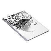 Schwarz-Weiß-Basketball Notizblock (Rechte Seite)