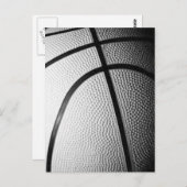 Schwarz-Weiß-Basketball Postkarte (Vorne/Hinten)