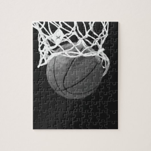 Schwarz-Weiß-Basketball Puzzle (Vertikal)