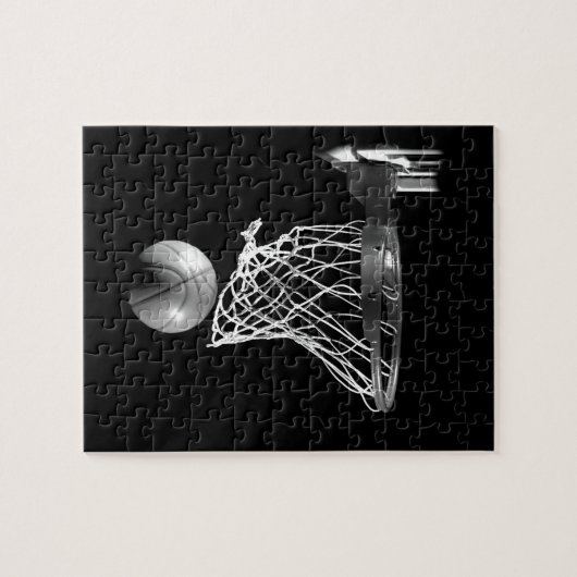 Schwarz-Weiß-Basketball Puzzle (Horizontal)