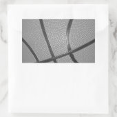 Schwarz-Weiß-Basketball Rechteckiger Aufkleber (Tasche)