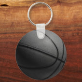 Schwarz-Weiß-Basketball Schlüsselanhänger (Vorderseite)