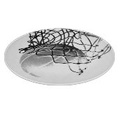 Schwarz-Weiß-Basketball Schneidebrett (Ecke)