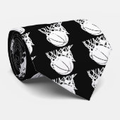 Schwarz-Weiß-Basketball-Silhouette Krawatte (Gerollt)