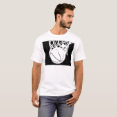 Schwarz-Weiß-Basketball-Silhouette T-Shirt (Vorne ganz)