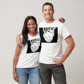 Schwarz-Weiß-Basketball-Silhouette T-Shirt (Unisex)