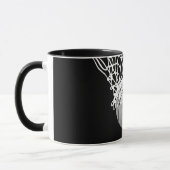 Schwarz-Weiß-Basketball Tasse (Links)
