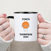 Schwarz-Weiß-Basketball-Trainer Tasse