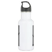 Schwarz-Weiß-Basketball Trinkflasche (Rückseite)