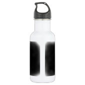 Schwarz-Weiß-Basketball Trinkflasche (Rückseite)