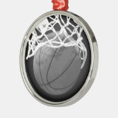 Schwarz-Weiß-Basketball Weihnachtsschmuck (Links)