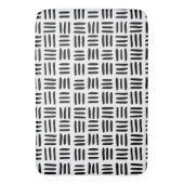 Schwarz/Weiß Basketwebermatte Badematte (Vorderseite Vertikal)