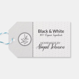 Schwarz-Weiß-Bath und Körper Geschenkanhänger