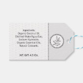 Schwarz-Weiß-Bath und Körper Geschenkanhänger (Vorderseite (Horizontal))