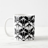 Schwarz-Weiß-Batty-Kaffeetasse Kaffeetasse (Links)