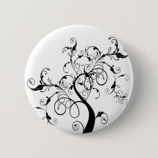 Schwarz-Weiß-Baum Button (Vorderseite)