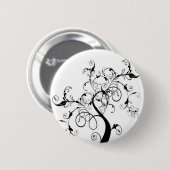 Schwarz-Weiß-Baum Button (Vorne & Hinten)