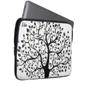 Schwarz-Weiß-Baum der Elektronik-Tasche Laptopschutzhülle (Vorne Rechts)