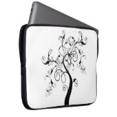 Schwarz-Weiß-Baum des Lebens Laptop-Sieb Laptopschutzhülle (Vorne Rechts)