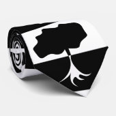 Schwarz-Weiß-Baum Krawatte (Gerollt)