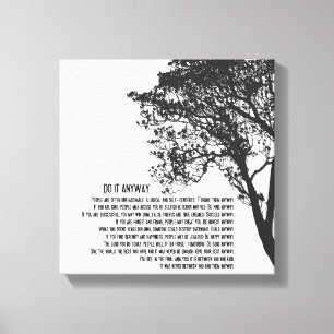 Schwarz-Weiß-Baum macht es auf jeden Fall Leinwanddruck