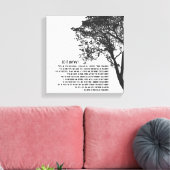 Schwarz-Weiß-Baum macht es auf jeden Fall Leinwanddruck (Insitu (Wohnzimmer))