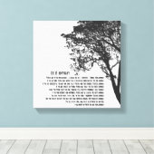 Schwarz-Weiß-Baum macht es auf jeden Fall Leinwanddruck (Insitu (Holzboden))