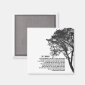 Schwarz-Weiß-Baum macht es auf jeden Fall Magnet (Vorderseite/Rückseite)