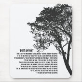 Schwarz-Weiß-Baum macht es auf jeden Fall Mousepad (Vorne)