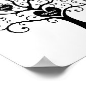 Schwarz-Weiß-Baum Poster (Ecke)