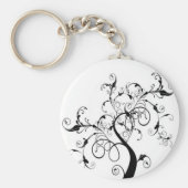 Schwarz-Weiß-Baum Schlüsselanhänger (Vorne)