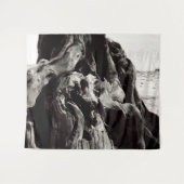 Schwarz-Weiß-Baum Wandteppich (Vorderseite (Horizontal))