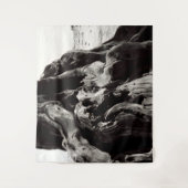 Schwarz-Weiß-Baum Wandteppich (Vorderseite)