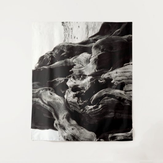Schwarz-Weiß-Baum Wandteppich (Vorderseite)