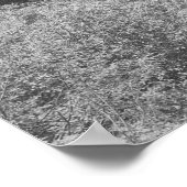 Schwarz-Weiß-Bäume & Gebirgsposter Poster (Ecke)