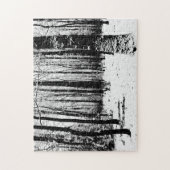 Schwarz-Weiß-Bäume im Schnee-Jigsaw-Puzzle Puzzle (Vertikal)