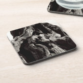 Schwarz-Weiß-Baumrinde Getränkeuntersetzer (Linke Seite)