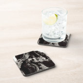 Schwarz-Weiß-Baumrinde Getränkeuntersetzer (Rechte Seite)