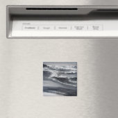 Schwarz-Weiß-Beach-Platz-Magnet Magnet (In Situ (Geschirrspüler))