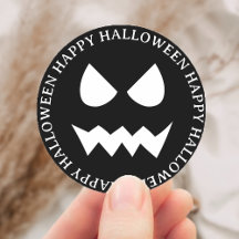 Schwarz-Weiß-Beängstigende Halloween-Geistergesich