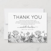 Schwarz-Weiß-Beerdigung Danke (Vorderseite)