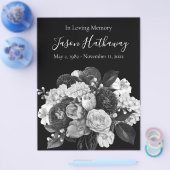 Schwarz-Weiß-Beerdigung Flyer (Einzeln)