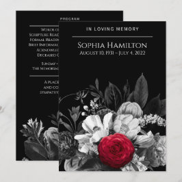 Schwarz-Weiß-Beerdigung Programm