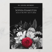 Schwarz-Weiß-Beerdigung Programm (Vorderseite)